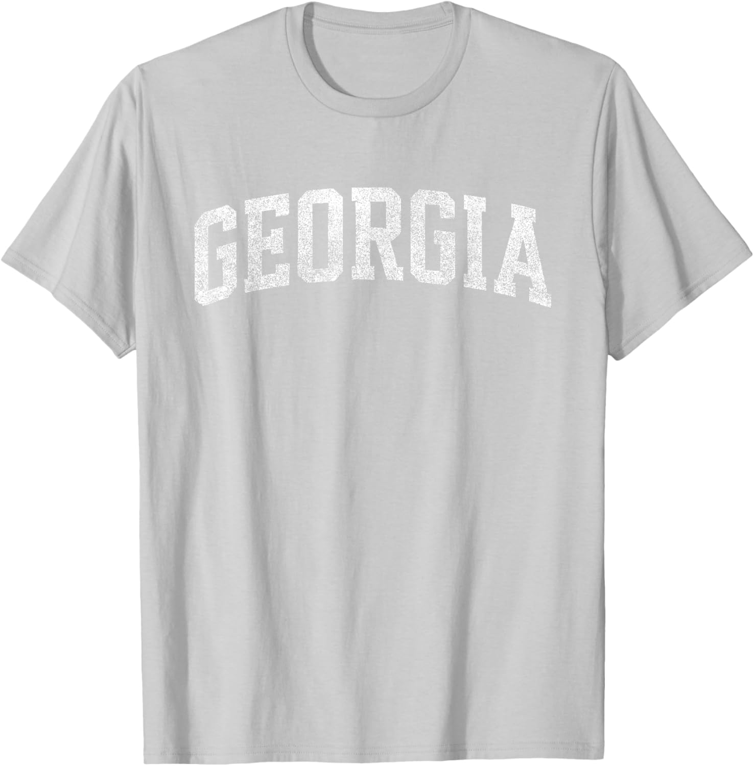 Georgia GA Vintage Athletic Sports Design Red Text T-Shirt - T-Shirt | Ash
