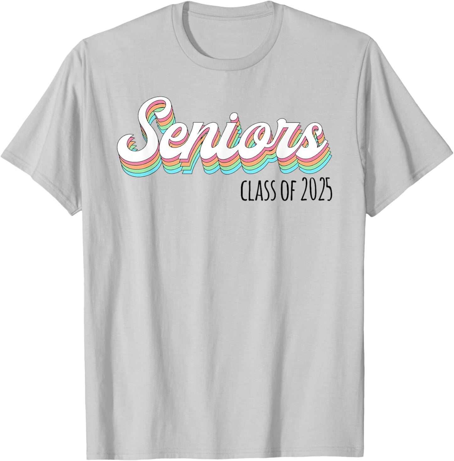 Retro Seniors Class of 2025: Senior Back to School T-Shirt - T-Shirt | Ash