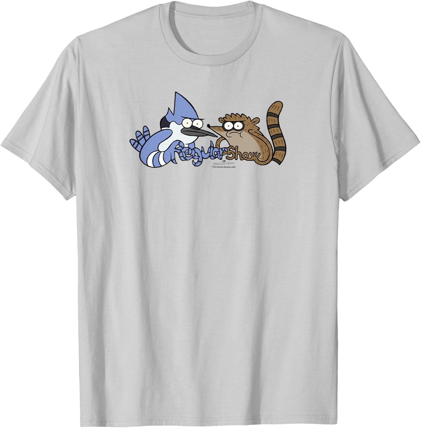Regular Show Mordecai and Rigby Tattoo Art Small T-Shirt - T-Shirt | Ash