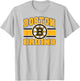 Boston Bruins Stripe Gray Officially Licensed T-Shirt - T-Shirt | Ash