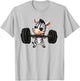 Zebra Barbell Workout Fitness Safari Design T-Shirt - T-Shirt | Ash