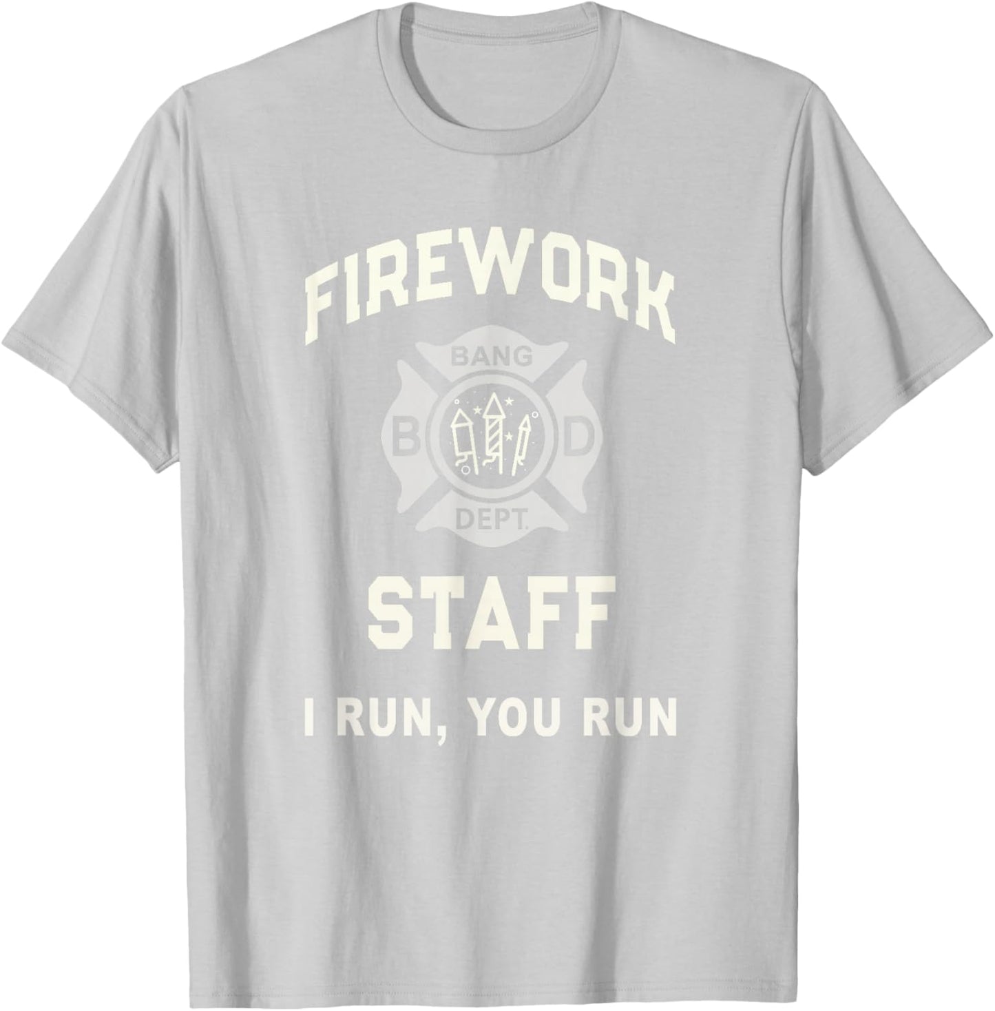 Patriotic FIREWORK STAFF Safety Director July 4th Pyro Pro T-Shirt - T-Shirt | Ash