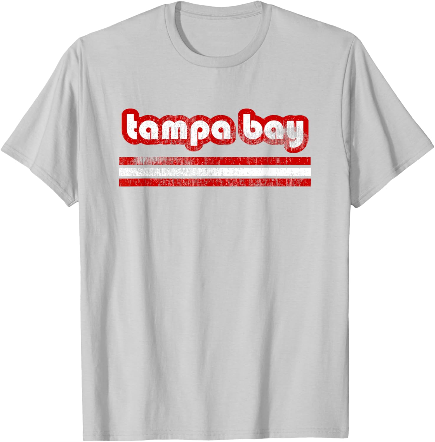 Tampa Bay Florida Retro Vintage Weathered Throwback T-Shirt - T-Shirt | Ash