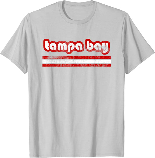 Tampa Bay Florida Retro Vintage Weathered Throwback T-Shirt - T-Shirt | Ash