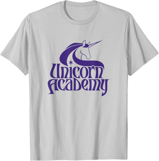 Unicorn Academy Logo T-Shirt - T-Shirt | Ash