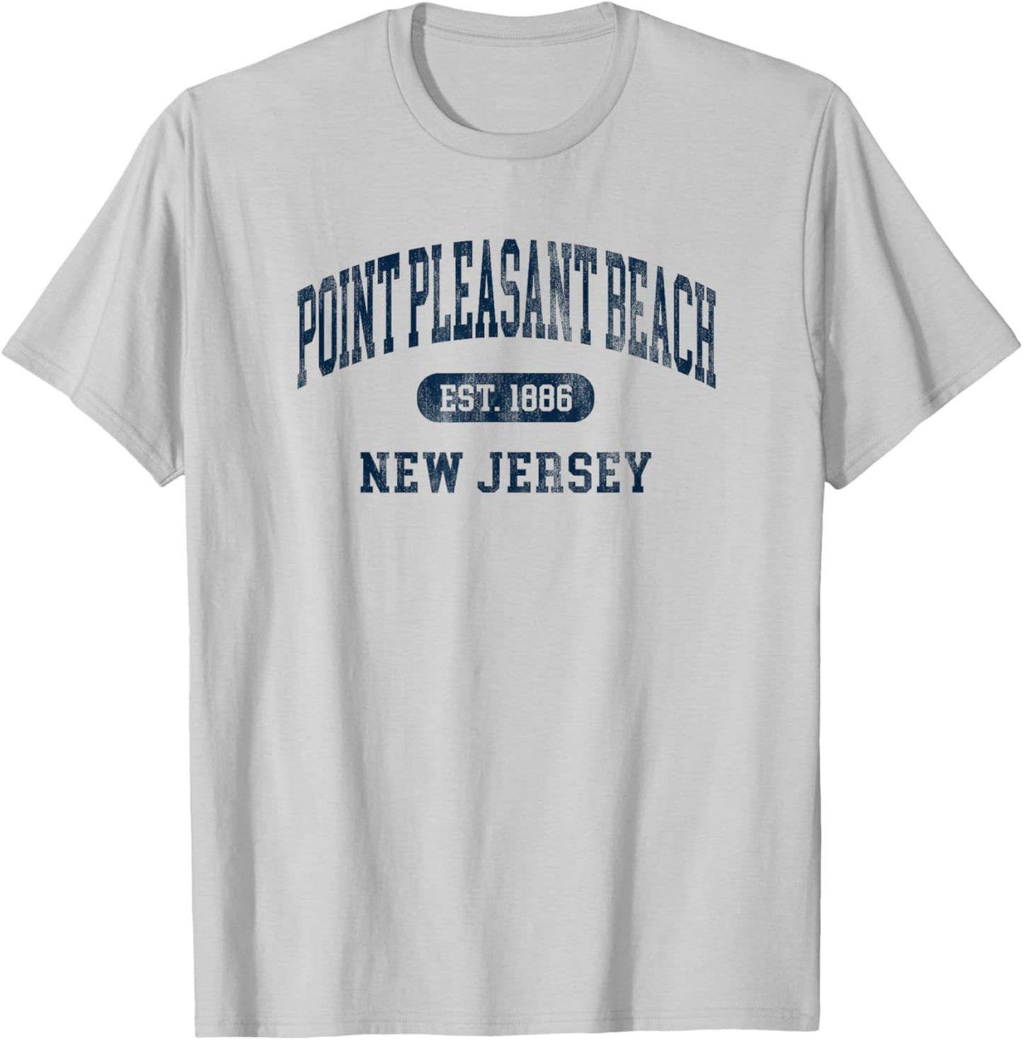 Vintage Point Pleasant Beach NJ Retro Preppy Throwback T-Shirt - T-Shirt | Ash