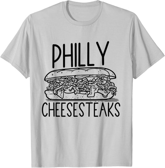 Vintage Cheesesteak Lover Gifts for Philadelphia Apparel T-Shirt - T-Shirt | Ash