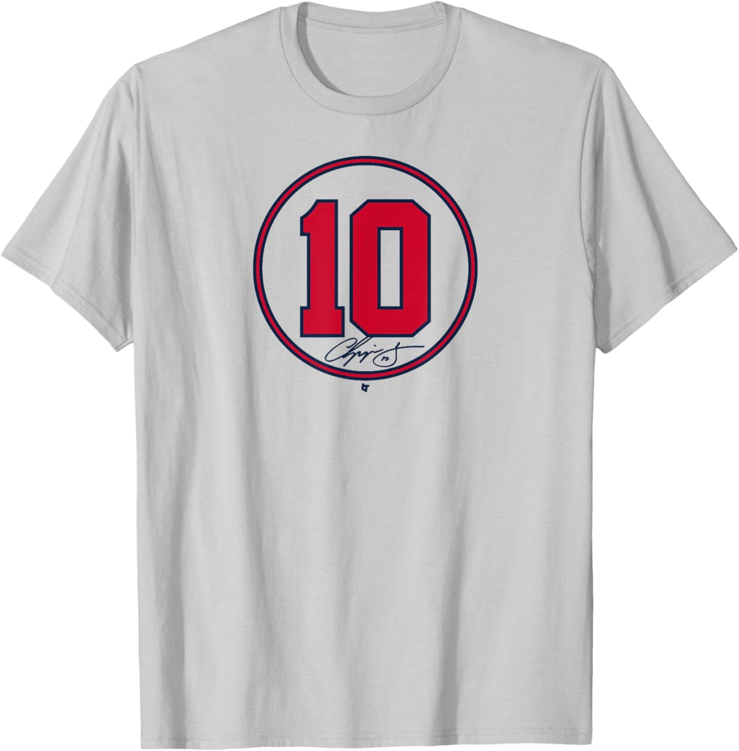 BreakingT Chipper Jones - Number Circle - Atlanta Baseball T-Shirt - T-Shirt | Ash