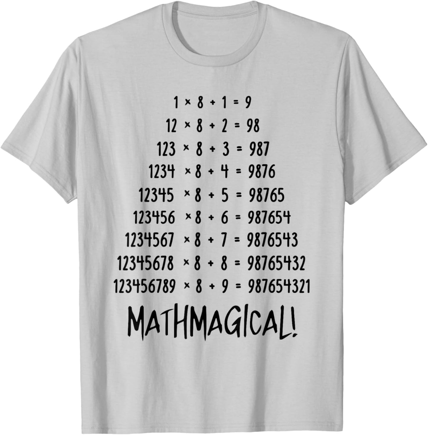 Mathmagical Christmas Math Teacher Pajamas Funny Math Pun T-Shirt - T-Shirt | Ash