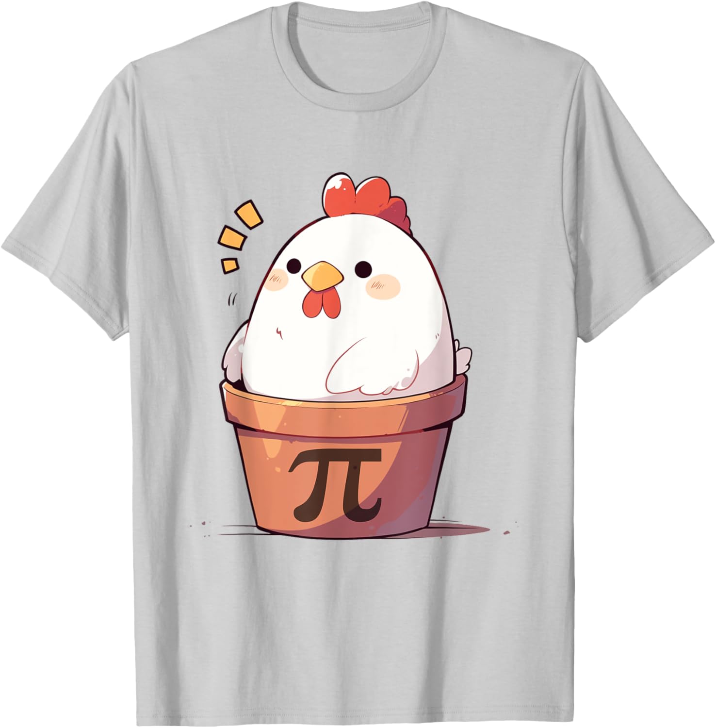 Chicken Pot PI Day Men Women Kids Math Teacher Gifts T-Shirt - T-Shirt | Ash