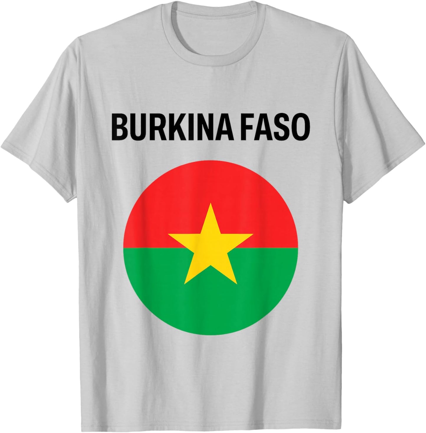 Burkina Faso Flag Modern T-Shirt - T-Shirt | Ash