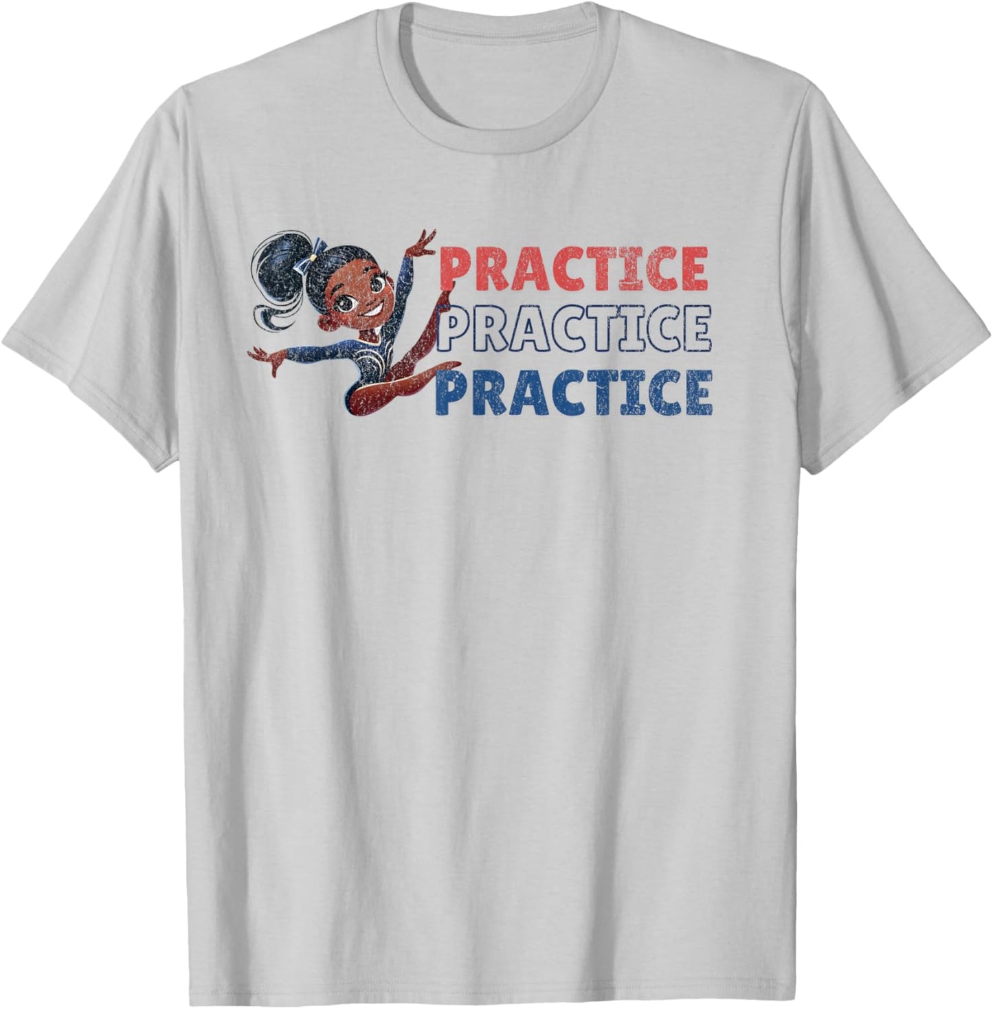 Simone T Practice Practice Retro Boys and Girls T-Shirt - T-Shirt | Ash