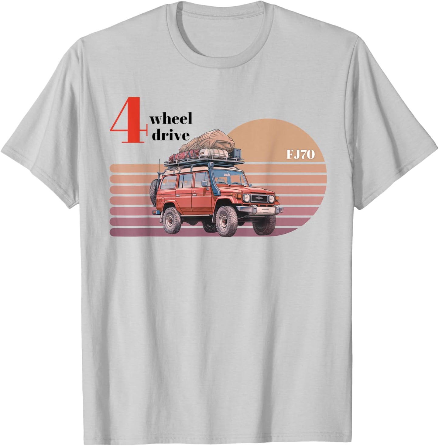 FJ70 4 Wheel drive 4x4 off road adventure T-Shirt - T-Shirt | Ash