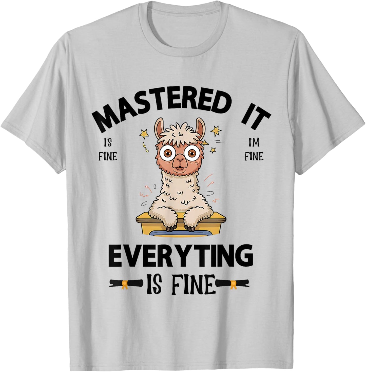 Masters Mastered It Alpaca Graduate Master Degree Graduation T-Shirt - T-Shirt | Ash
