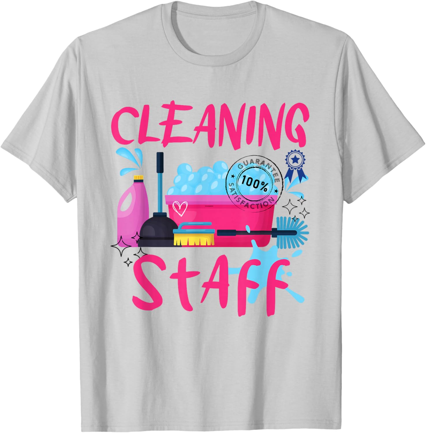 Cleaning Staff Housekeeping Crew of Proud Housekeeper Team , white, S T-Shirt - T-Shirt | Ash