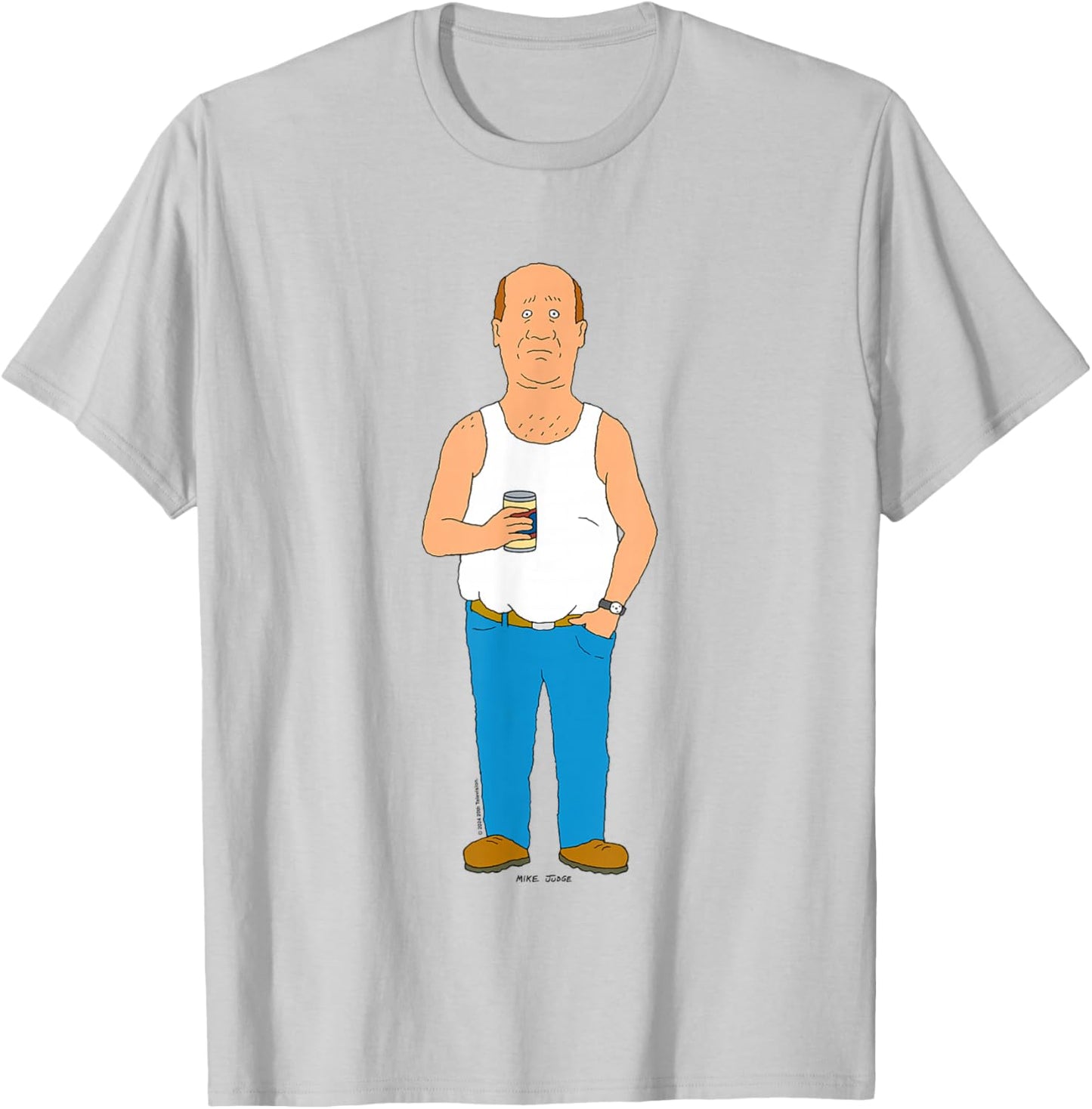 King Of The Hill Iconic Bill Dauterive Big Chest Portrait T-Shirt - T-Shirt | Ash