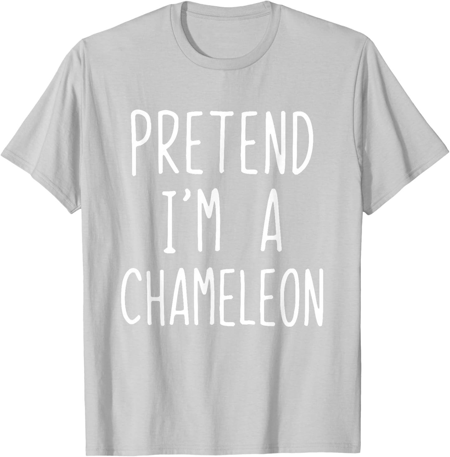Pretend I'm A Chameleon Costume Halloween Lazy Adult Kids T-Shirt - T-Shirt | Ash