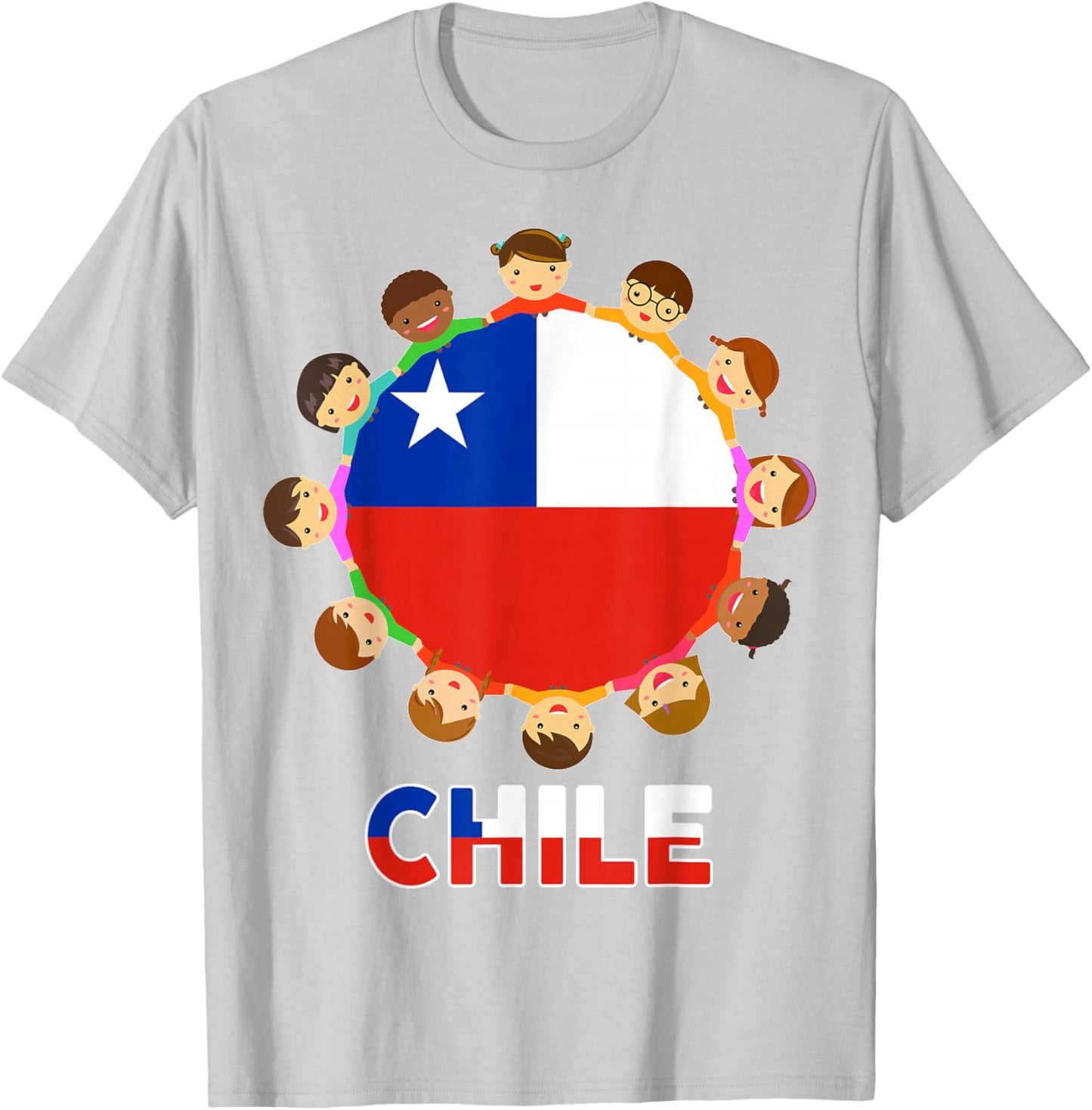 Toddler Chile Flag Chilean Hispanic Heritage Women Kids Baby T-Shirt - T-Shirt | Ash