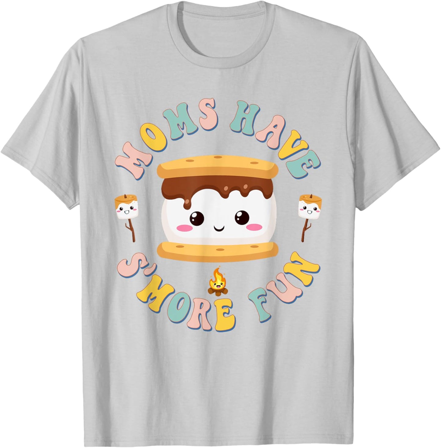 Camping Kawaii Smores Moms Have S'more Fun Mothers Camping T-Shirt - T-Shirt | Ash