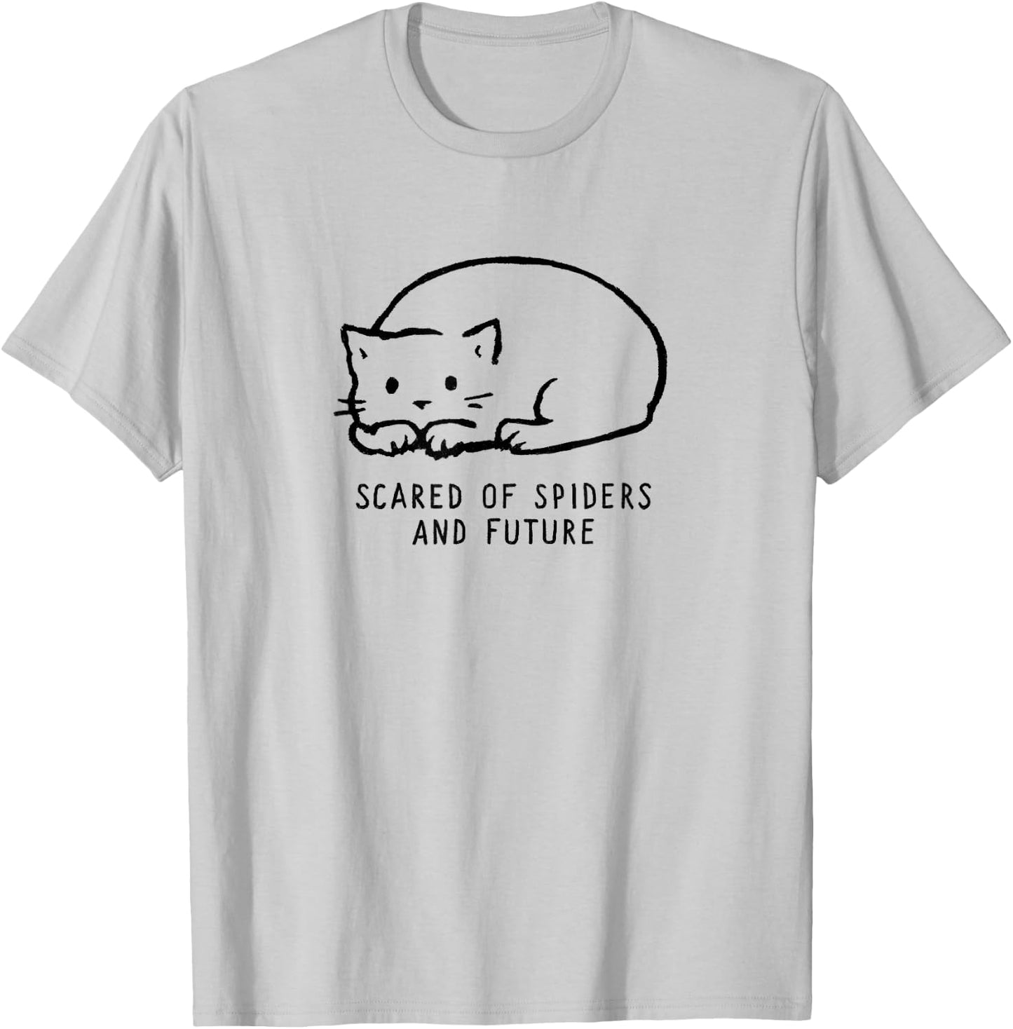 Threadless Fox Shiver Scared of Spiders And Future Graphic T-Shirt - T-Shirt | Ash