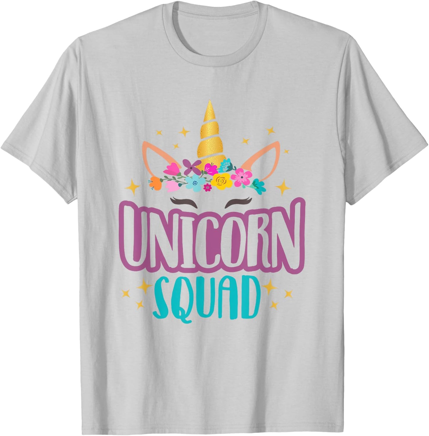 Unicorn Squad Unicorns Girls Birthday Party Matching Gift T-Shirt - T-Shirt | Ash
