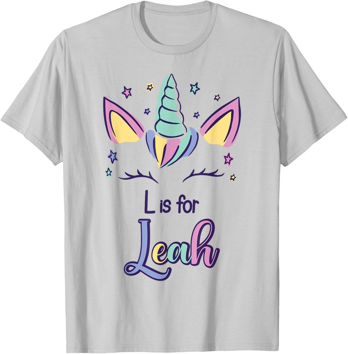 First Name Leah Personalized L Is For Leah T-Shirt - T-Shirt | Ash