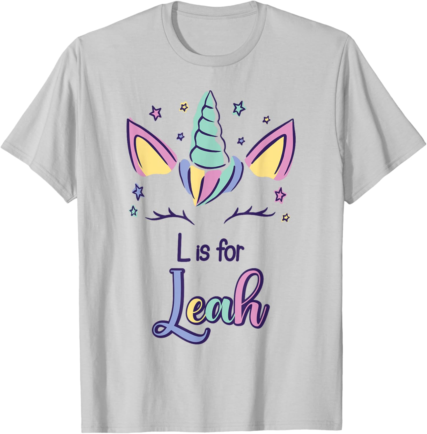 First Name Leah Personalized L Is For Leah T-Shirt - T-Shirt | Ash