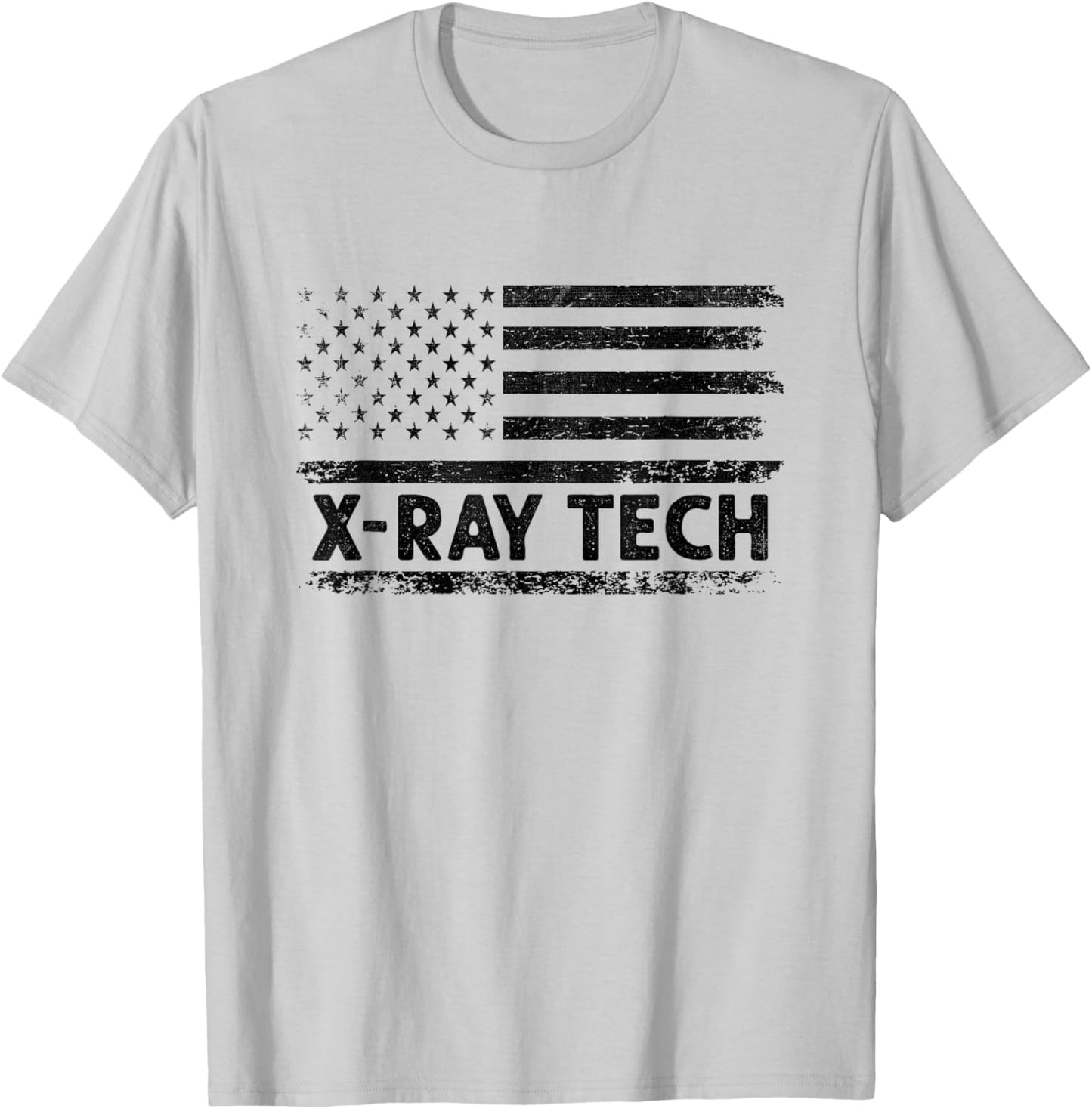 American USA Flag X-Ray Tech Radiology Radiologist Rad Tech T-Shirt - T-Shirt | Ash