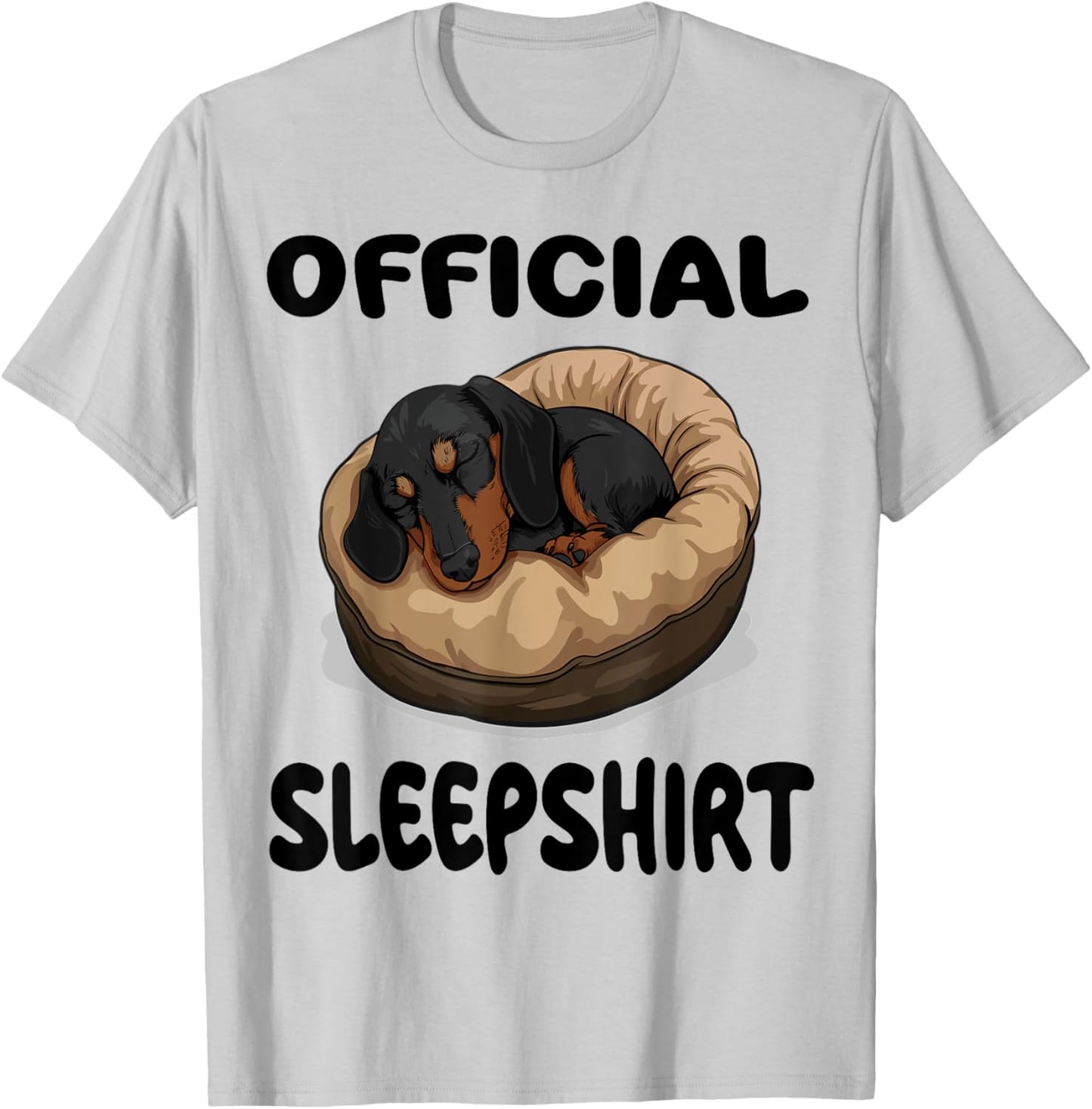 Dachshund Doxie Dog Official Sleepshirt Pajamas Nightgown T-Shirt - T-Shirt | Ash