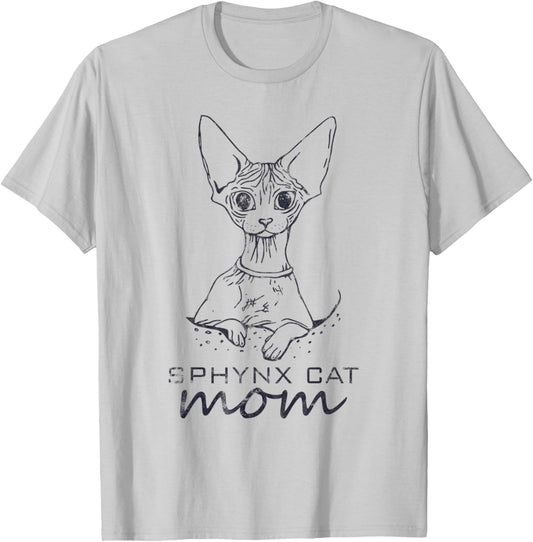 Sphynx Cat Month Pet Lover Funny Animal Cute T-Shirt - T-Shirt | Ash