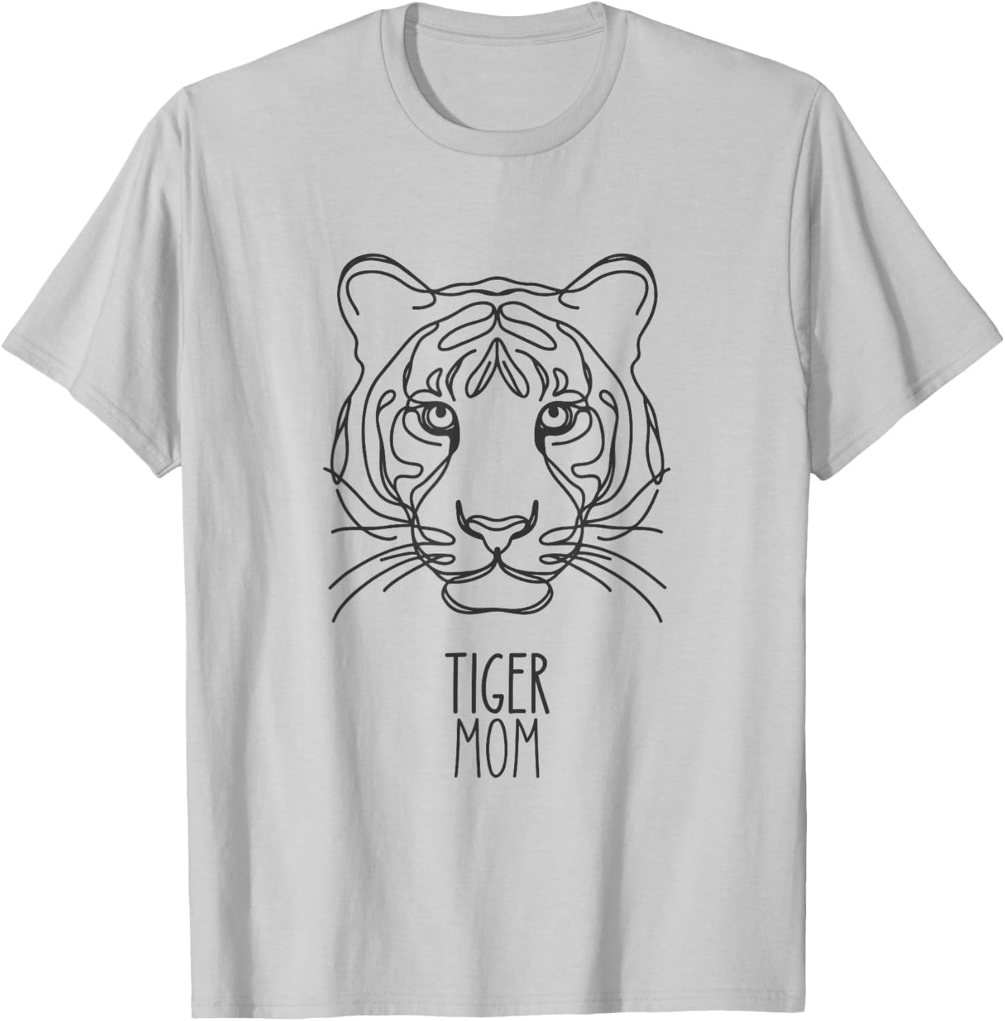 Line Art Best Tiger Mom Women - Tiger T-Shirt - T-Shirt | Ash