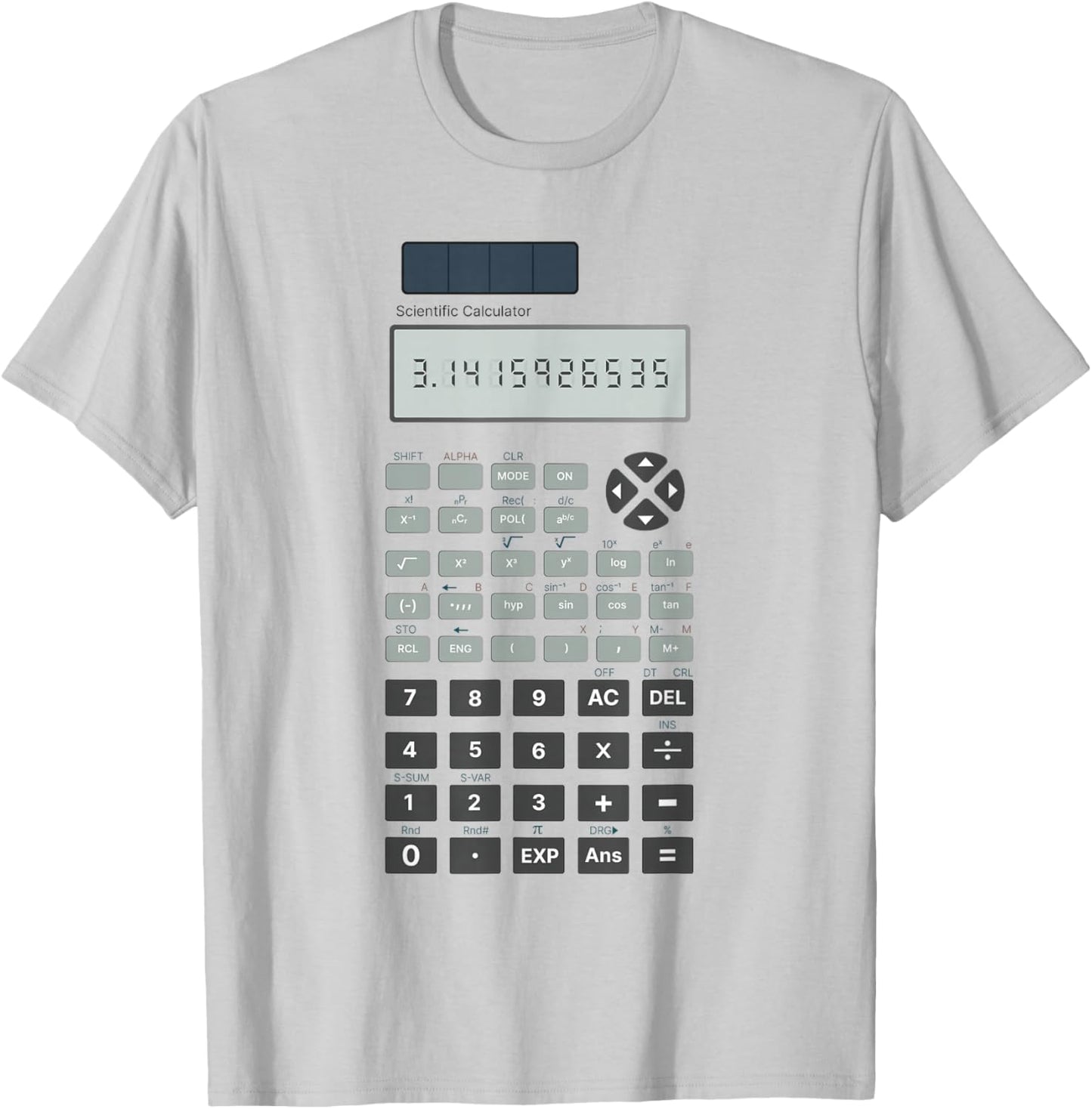 Scientific Calculator Halloween Costume Pretend Graphic T-Shirt - T-Shirt | Ash