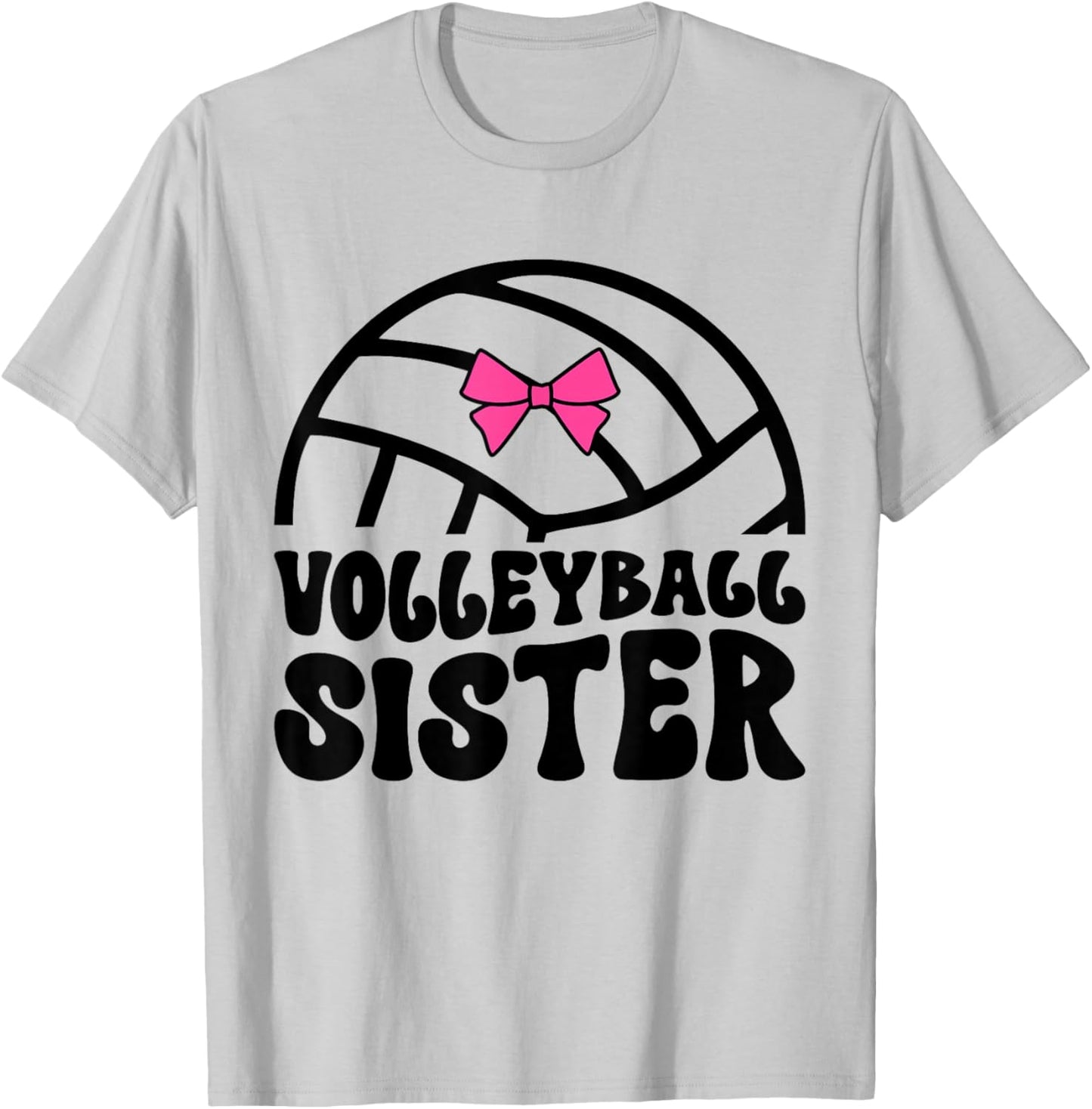 Volleyball Sister Of A Volleyball Player Sister T-Shirt - T-Shirt | Ash