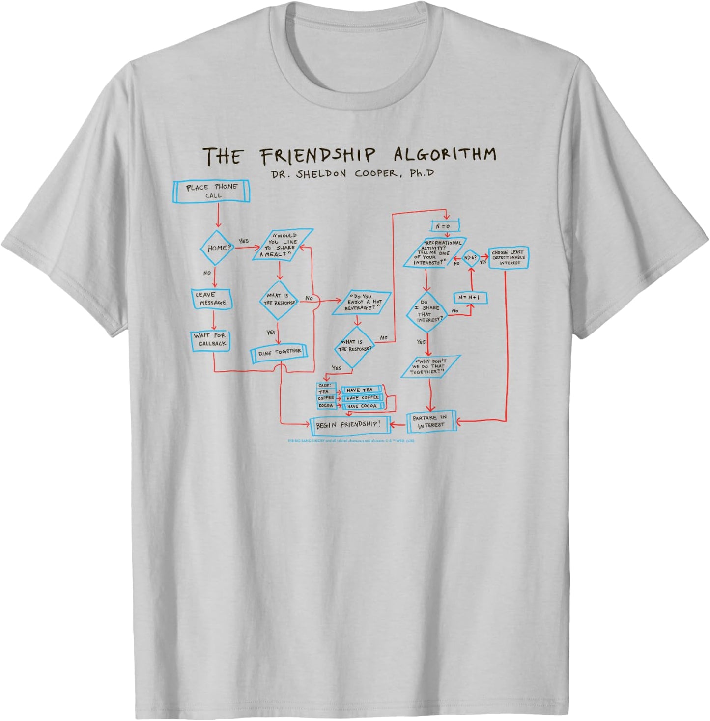 The Big Bang Theory The Friendship Algorithm T-Shirt - T-Shirt | Ash