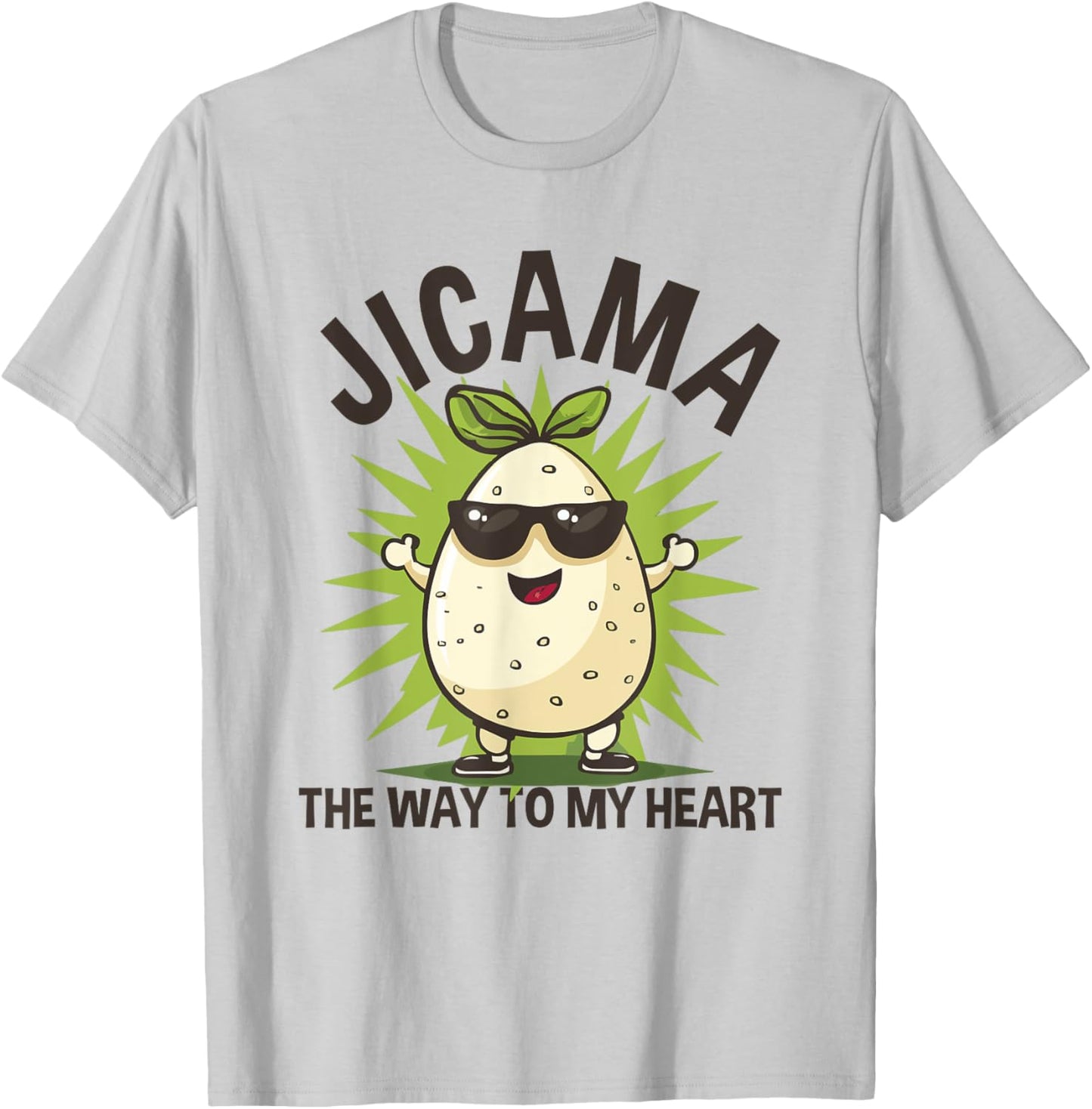 Jicama Turnip Way To My Heart Root Vegetable T-Shirt - T-Shirt | Ash