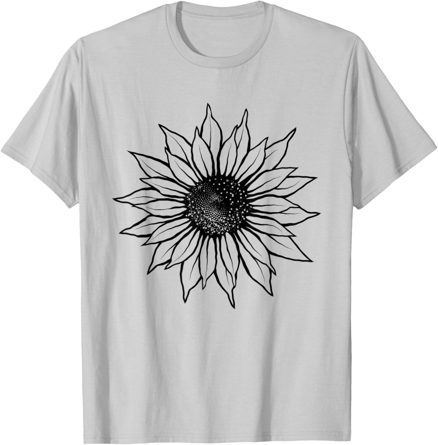 Sunflower Shirt Women Men Cute Floral Graphic Casual Summer T-Shirt - T-Shirt | Ash