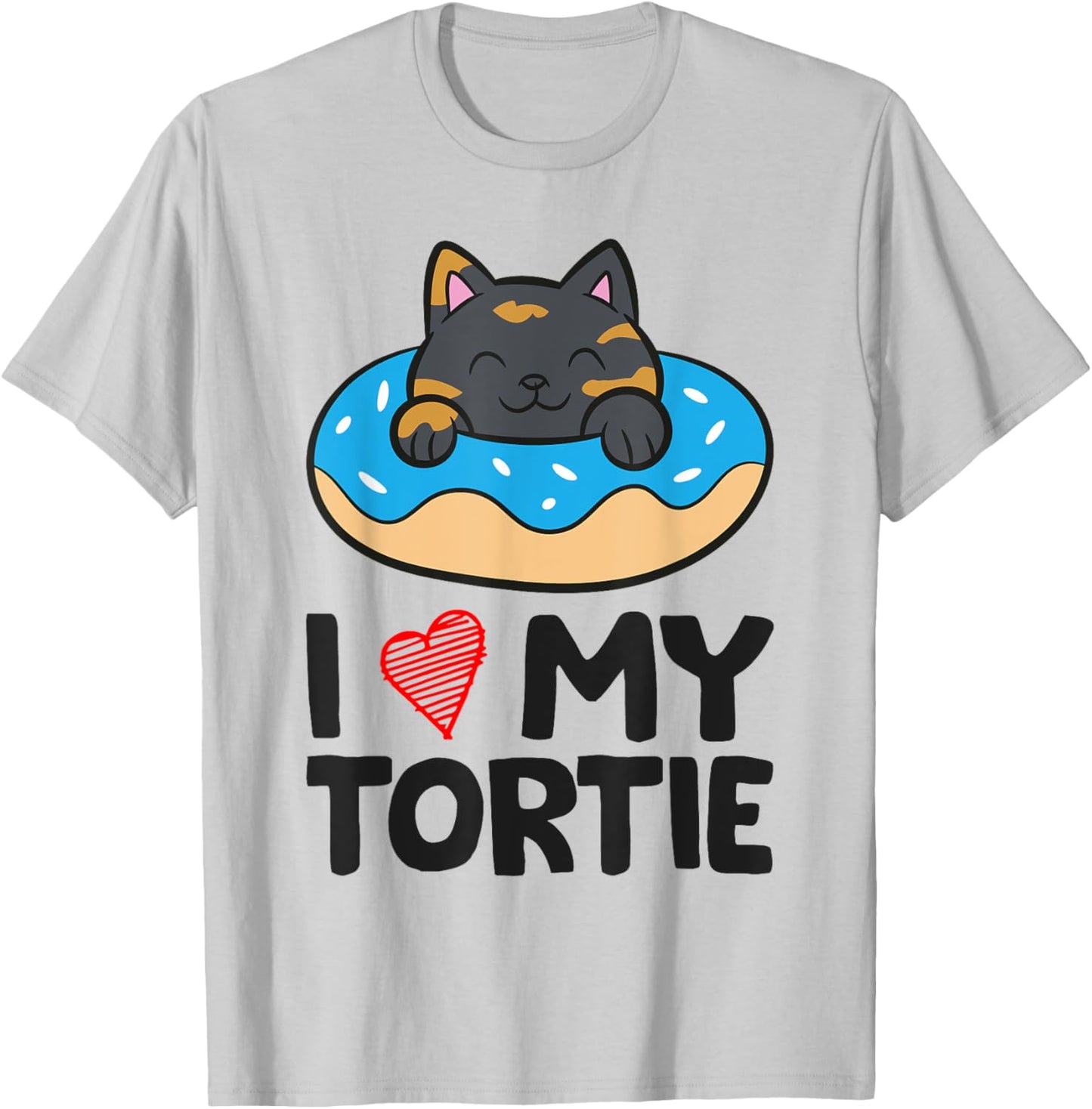 Tortoiseshell Cat Lover - I Love My Tortie T-Shirt - T-Shirt | Ash