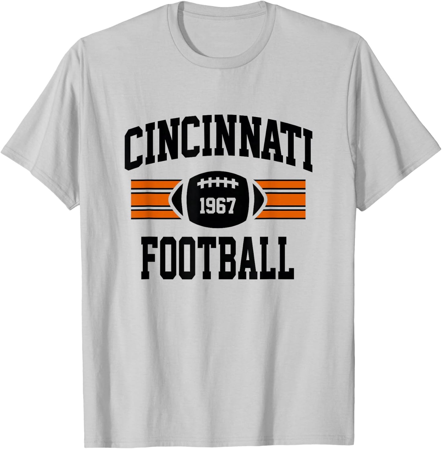 Cincinnati Football Athletic Vintage Sports Team Fan T-Shirt - T-Shirt | Ash