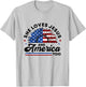 She Loves Jesus And America Too Christian Women US Sunflower T-Shirt - T-Shirt | Ash