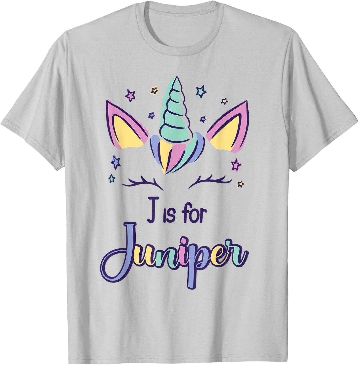 First Name Juniper Personalized J Is For Juniper T-Shirt - T-Shirt | Ash