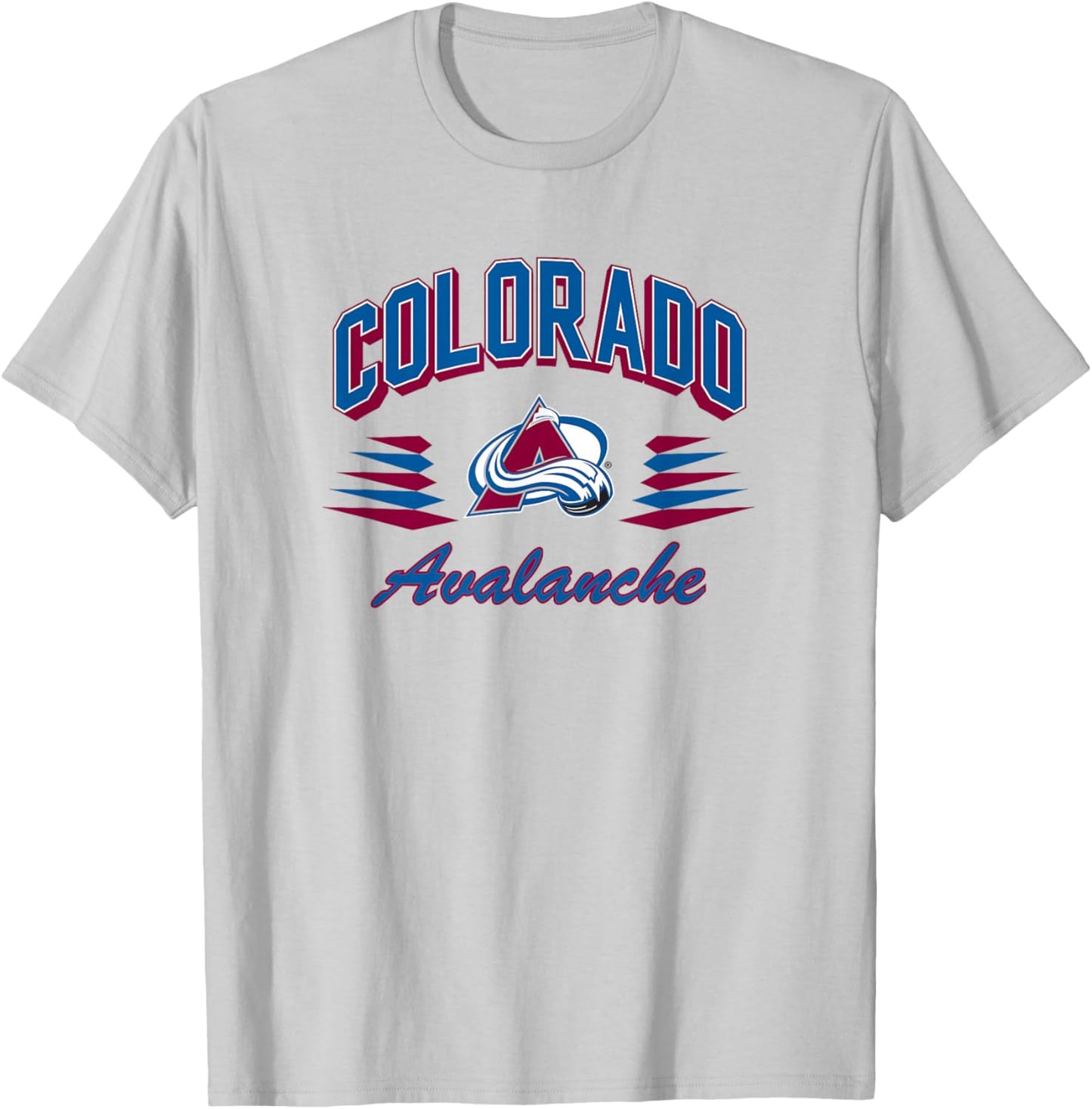 Colorado Avalanche Retro Diamond Gray Officially Licensed T-Shirt - T-Shirt | Ash