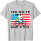Peanuts Red White Cool Bike T-Shirt - T-Shirt | Ash