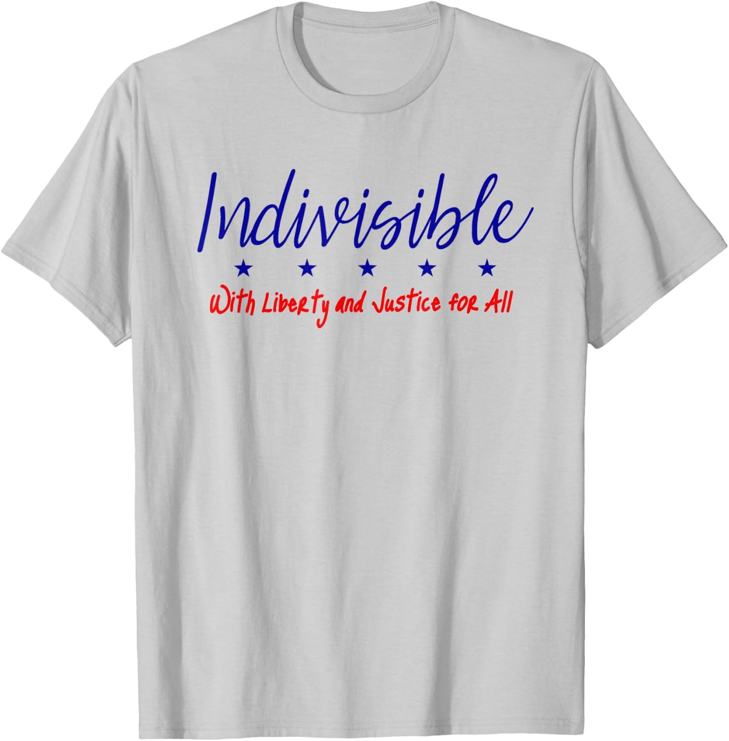 Indivisible T Shirt Progressive Liberal Feminist Democrat T-Shirt - T-Shirt | Ash