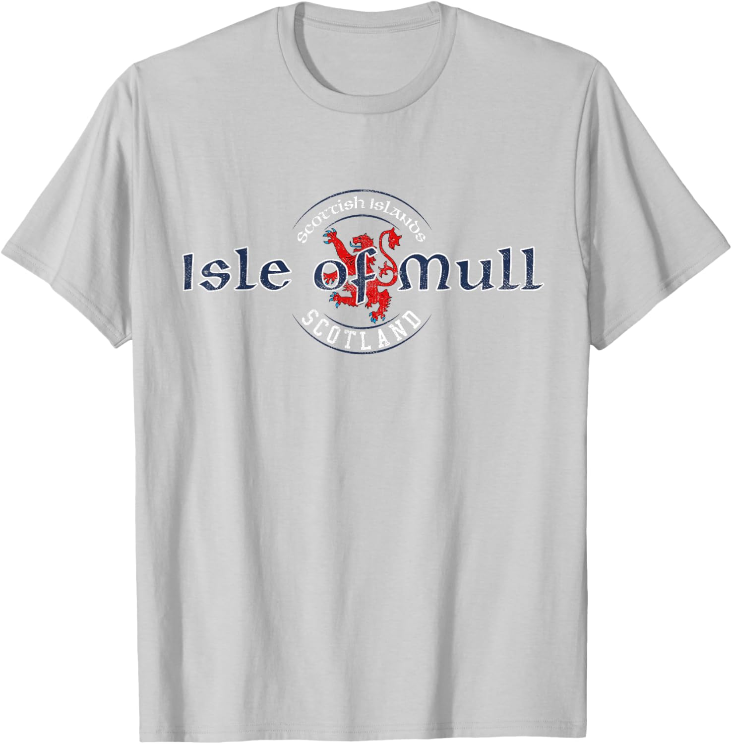 Isle of Mull Scotland Scottish Islands Distressed T-Shirt - T-Shirt | Ash