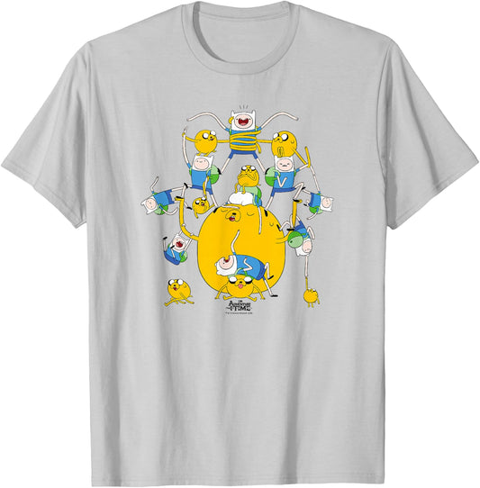 Adventure Time Finn & Jake Group T-Shirt - T-Shirt | Ash