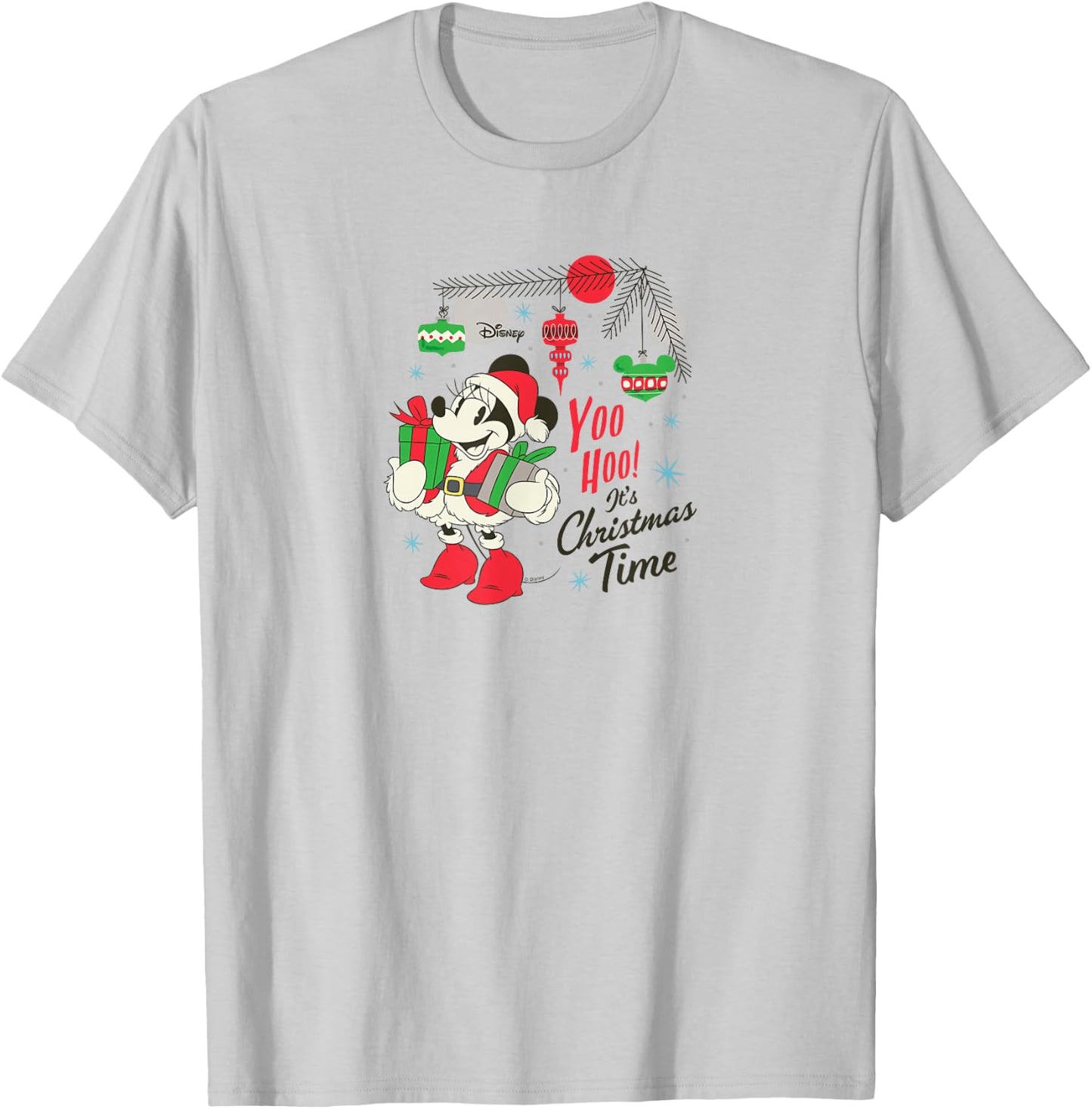 Disney - Minnie Santa Yoo Hoo It's Christmas Time T-Shirt - T-Shirt | Ash