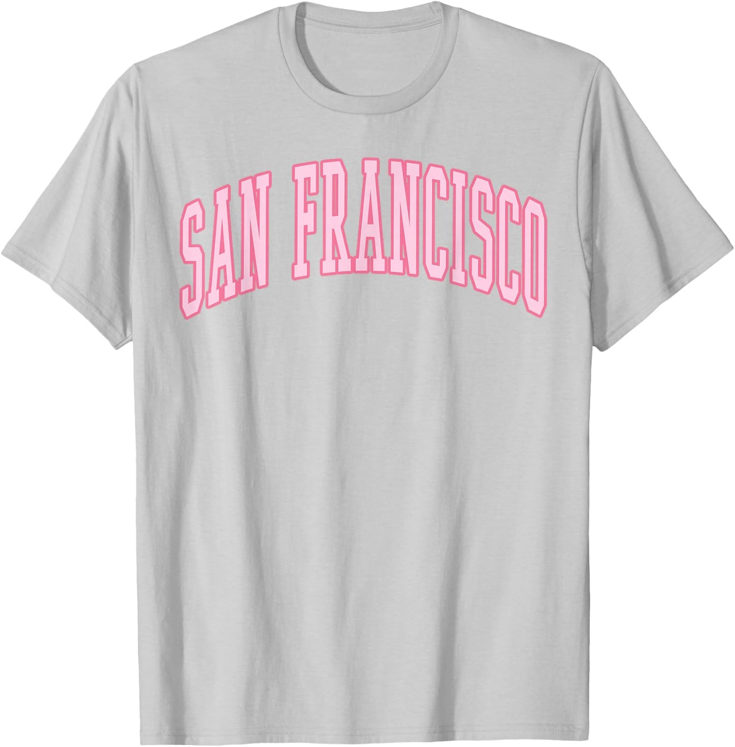 San Francisco Vintage Preppy Varsity Pink Sports T-Shirt - T-Shirt | Ash