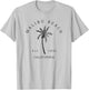 Retro Cool Malibu Beach California Novelty Art Palm Tree T-Shirt - T-Shirt | Ash