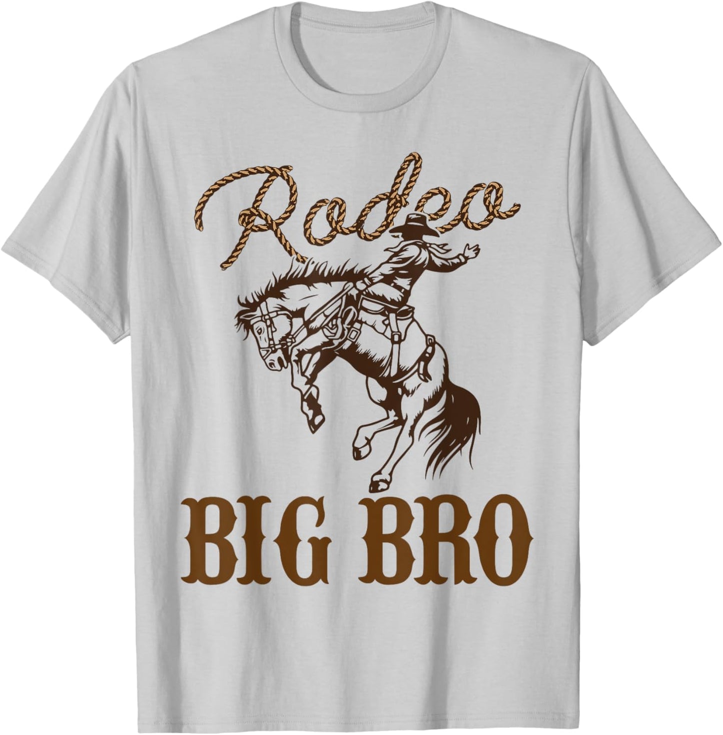 Big Bro Birthday Cowboy Cowgirl Western Rodeo Brother Party T-Shirt - T-Shirt | Ash
