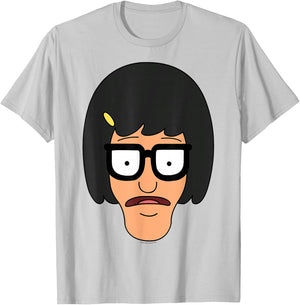 Bob's Burgers Tina Big Face T-Shirt - T-Shirt | Ash
